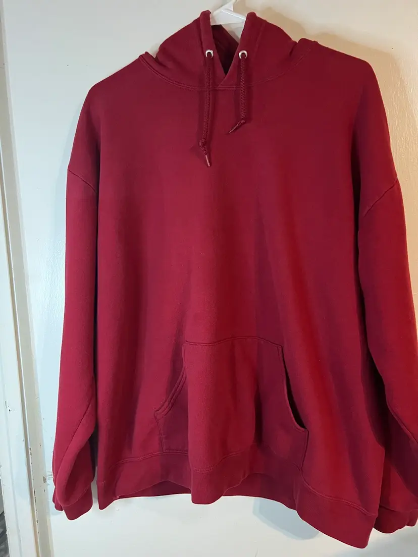 Mens Xl Red Fruit Of The Loom Hoodie