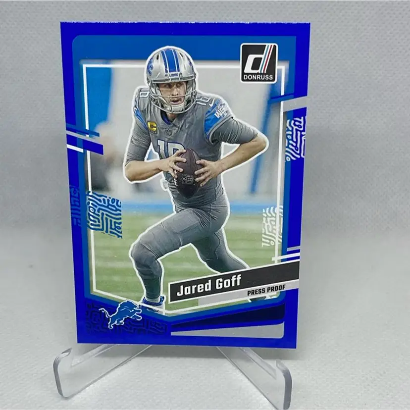 2023 donruss blue press proof jared goff #98 Detroit Lions 