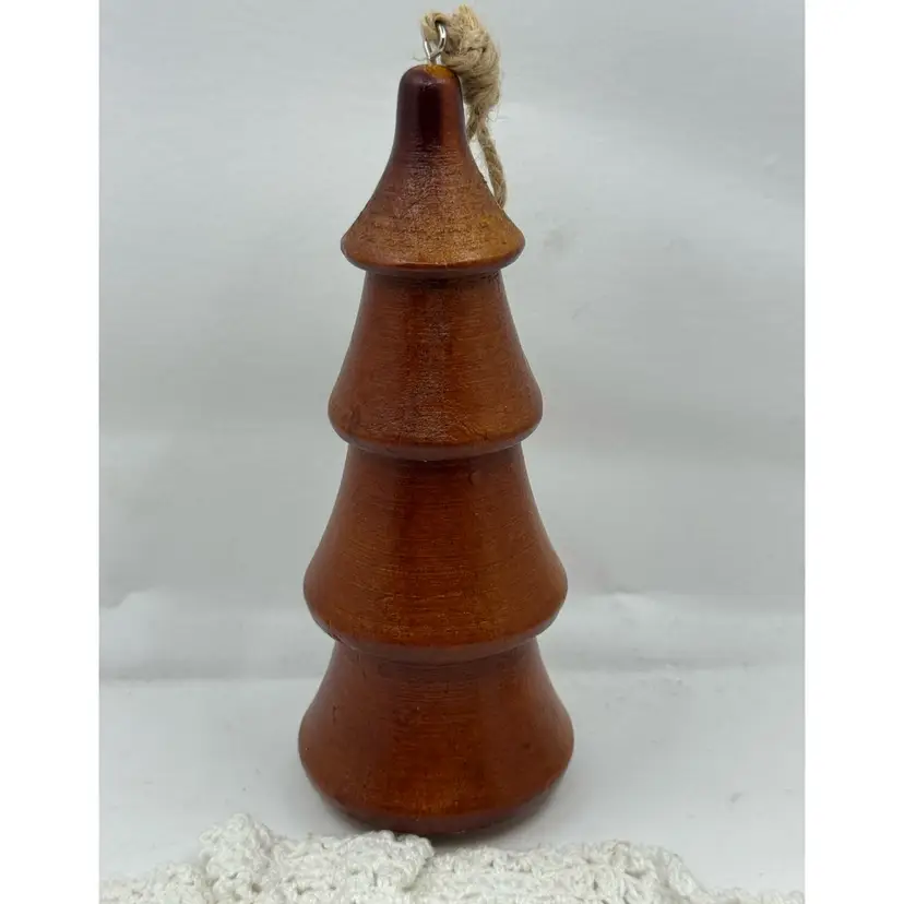 7” Hand Turned Wooden Tree With Hanger