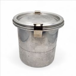 Vintage Community Coffee Fresh-O-Lator Coffee Canister Aluminum Hinged Lid 64oz