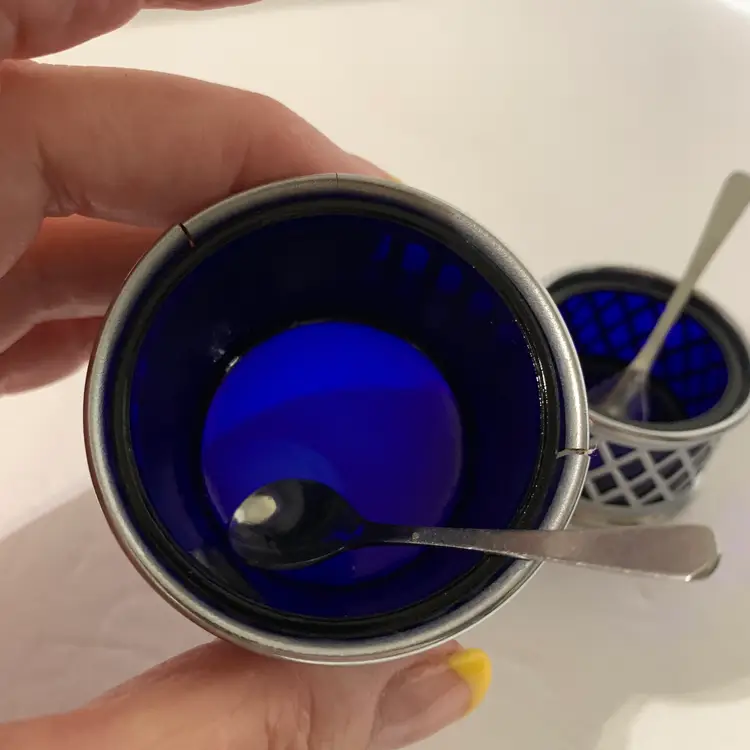 Pair of Cobalt Glass Salt Cellars