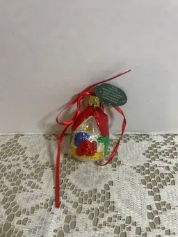 Glass Christmas House Ornament