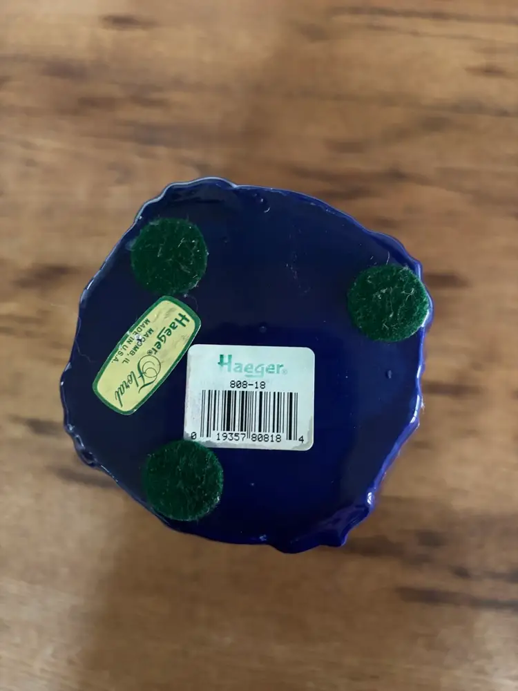 Vintage Haeger Ceramic Vase - Cobalt Blue