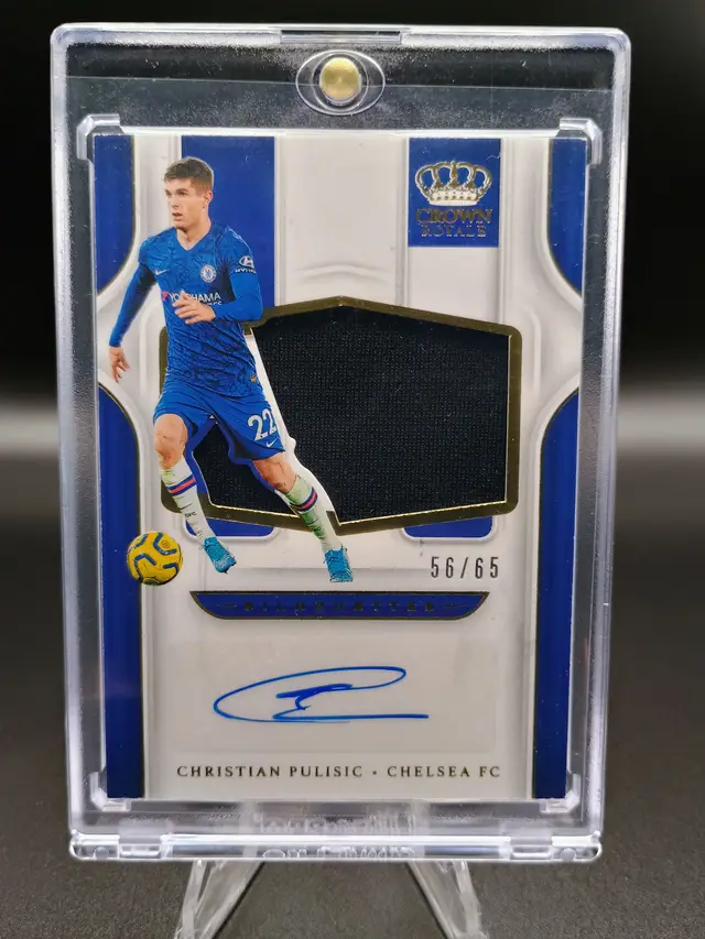 Christian Pulisic 2019-20 Crown Royale Chelsea FC /65 #S-CP Patch Auto