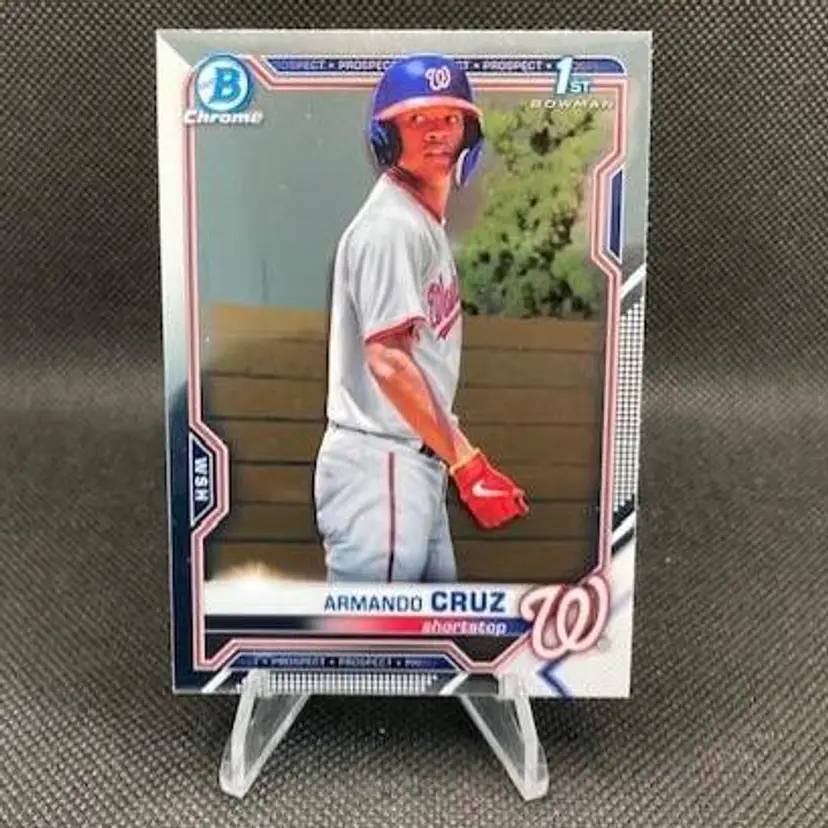 Armando Cruz 2021 Bowman Chrome 1st Bowman #BCP-247 - Washington Nationals