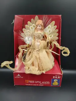 Holiday Time 12" Fiber Optic Angel Tree Topper