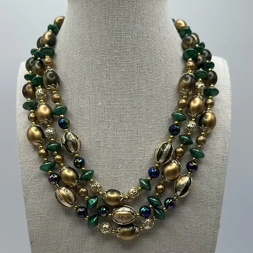 Vintage Hong Kong Beaded Necklace