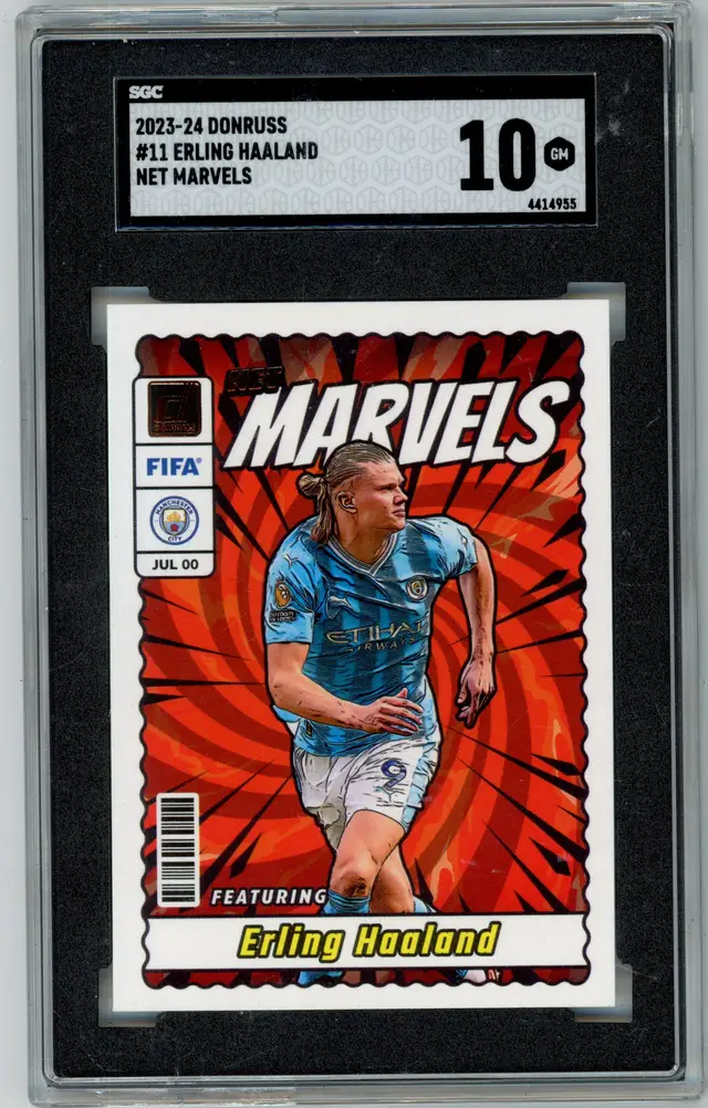 2023-24 Donruss ERLING HAALAND New Marvels #11 MANCHESTER CITY SGC 10 GM