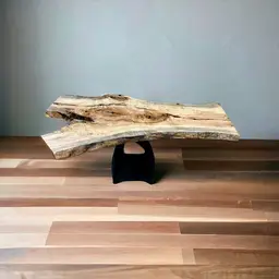 Live Edge Curly Ash Coffee Table