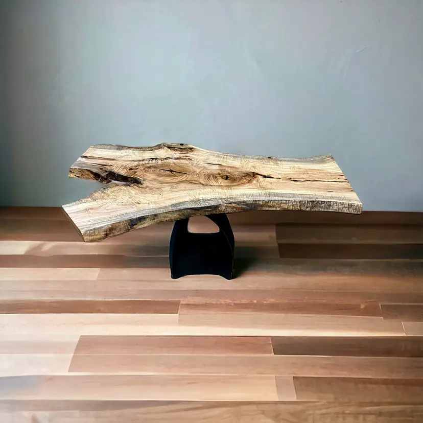 Live Edge Curly Ash Coffee Table