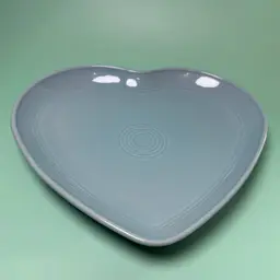 Fiesta 9" Heart Shaped Plate Light Blue Sky Retired Fiestaware Serving Dish Love