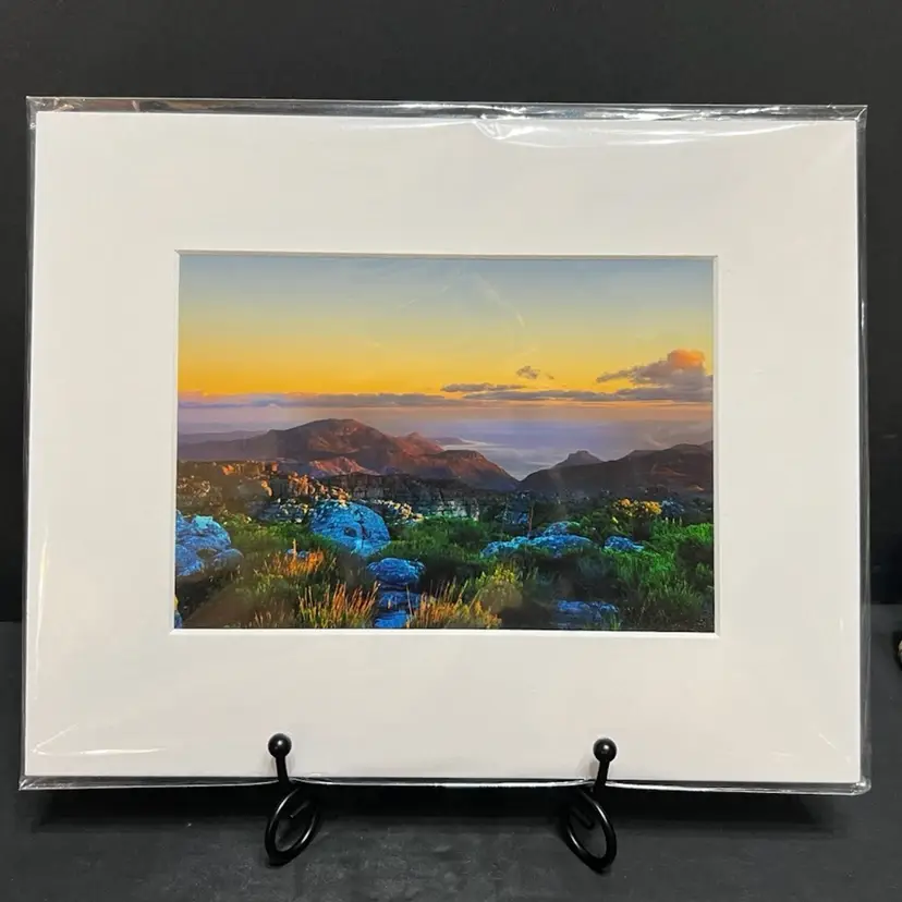 Jesse Kraker Fine Art Landscape Original Photograph Silver Halide Print 5x7 Cape Town, South Africa 2019, 8x10 With Mat