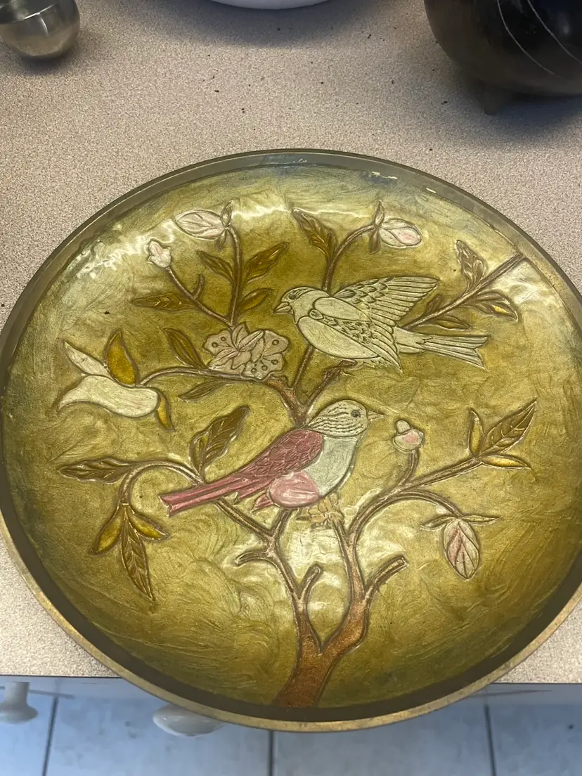 Brass & Enamel Trinket Dish