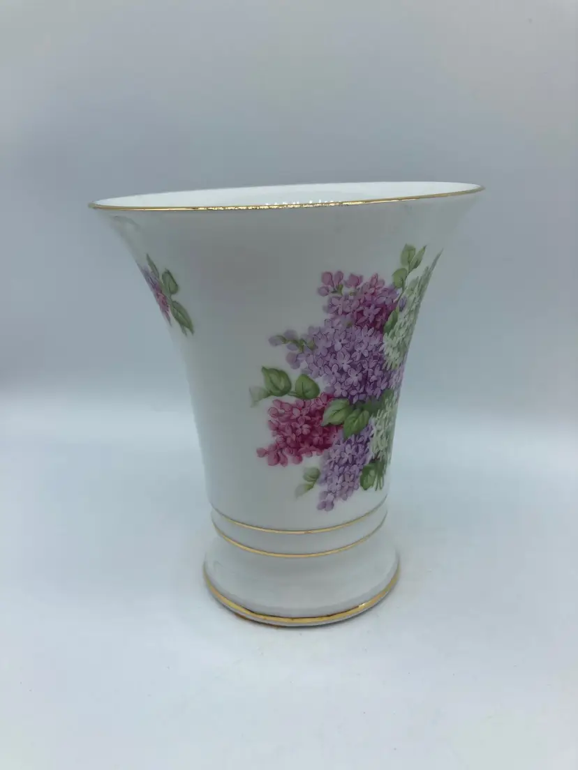 Vintage Schumann Arzberg "Lilac Time" 5" Vase GERMANY - Crown Logo - Excellent