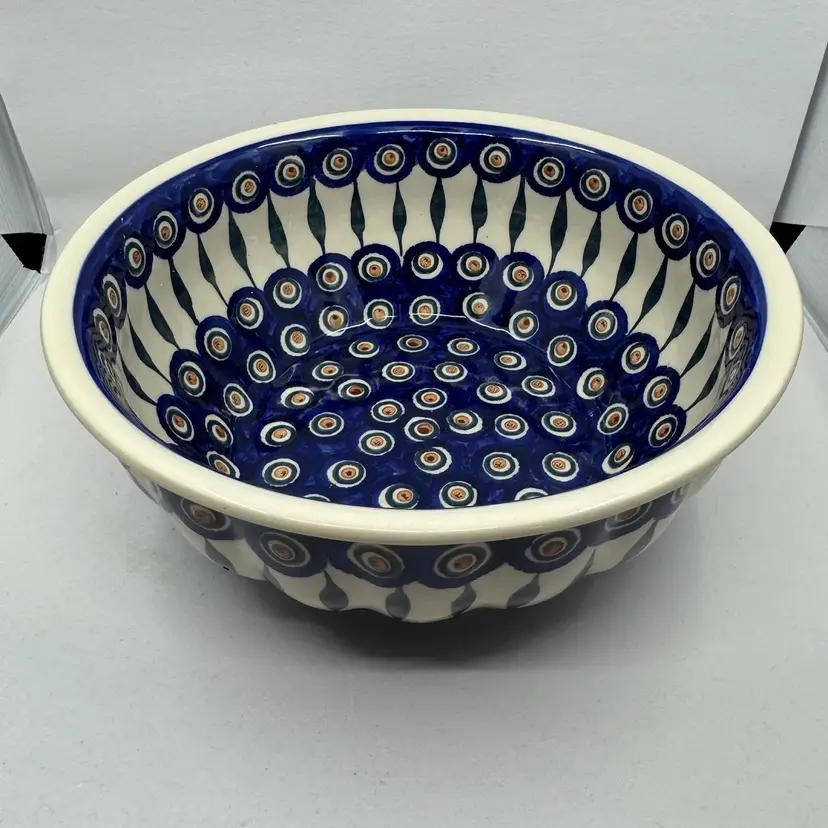 Polish Pottery Bowl, 9” Diameter
