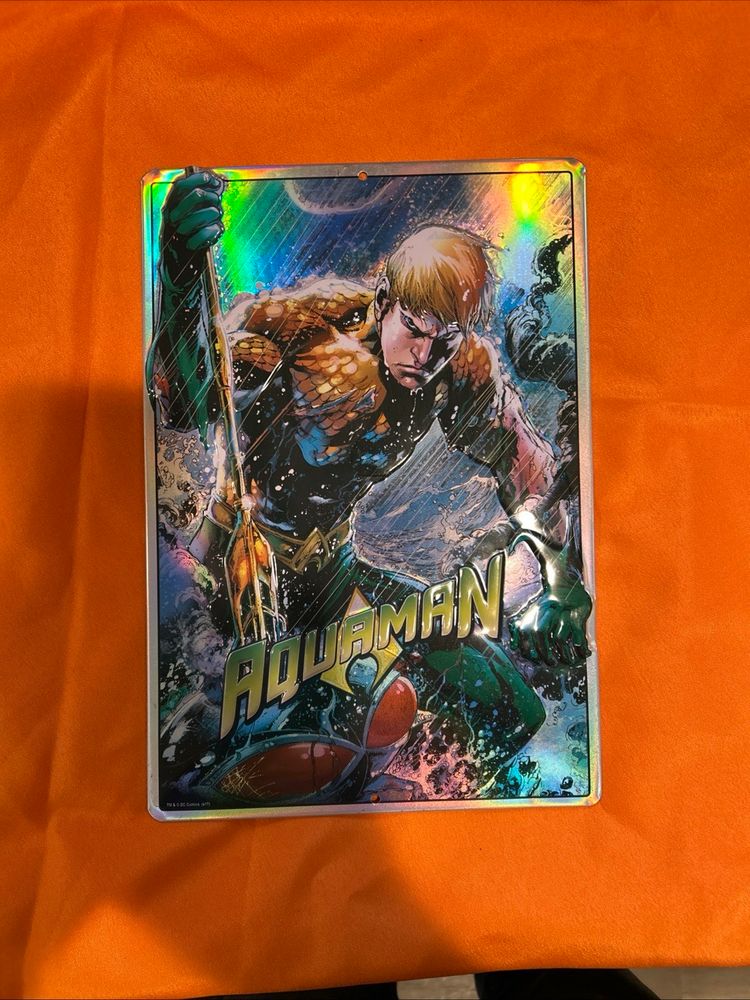 Justice League Aquaman Comic Book Tin Sign Action Figure Collectible Advertising