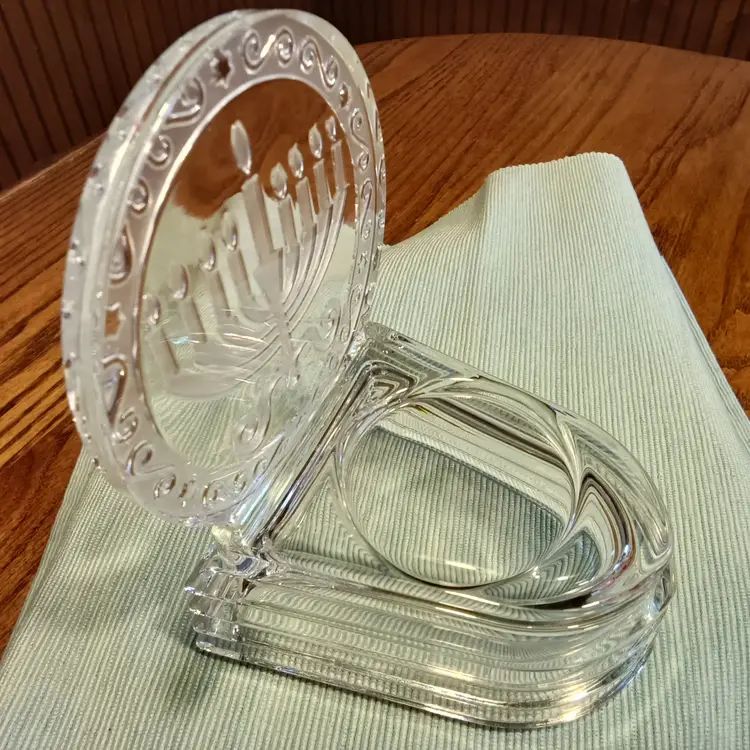 Crystal Menorah Candleholder