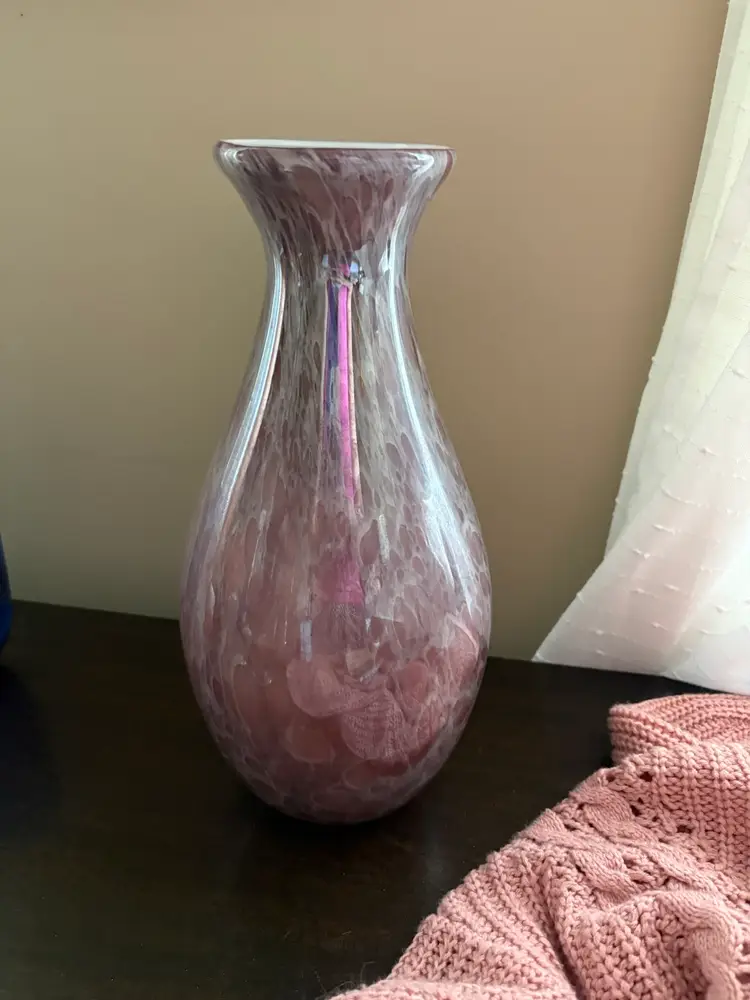 Purple Hand Blown Art Glass Vase