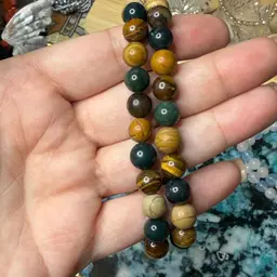 1 Tigers Eyes, Jasper Strength Healer 🤎Stretch Bracelet