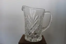 VTG. Anchor Hocking Pineapple Clear Pressed Glass Creamer Or Small Pitcher