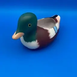 Teleflora Hand-Painted Ceramic Mallard Duck Planter