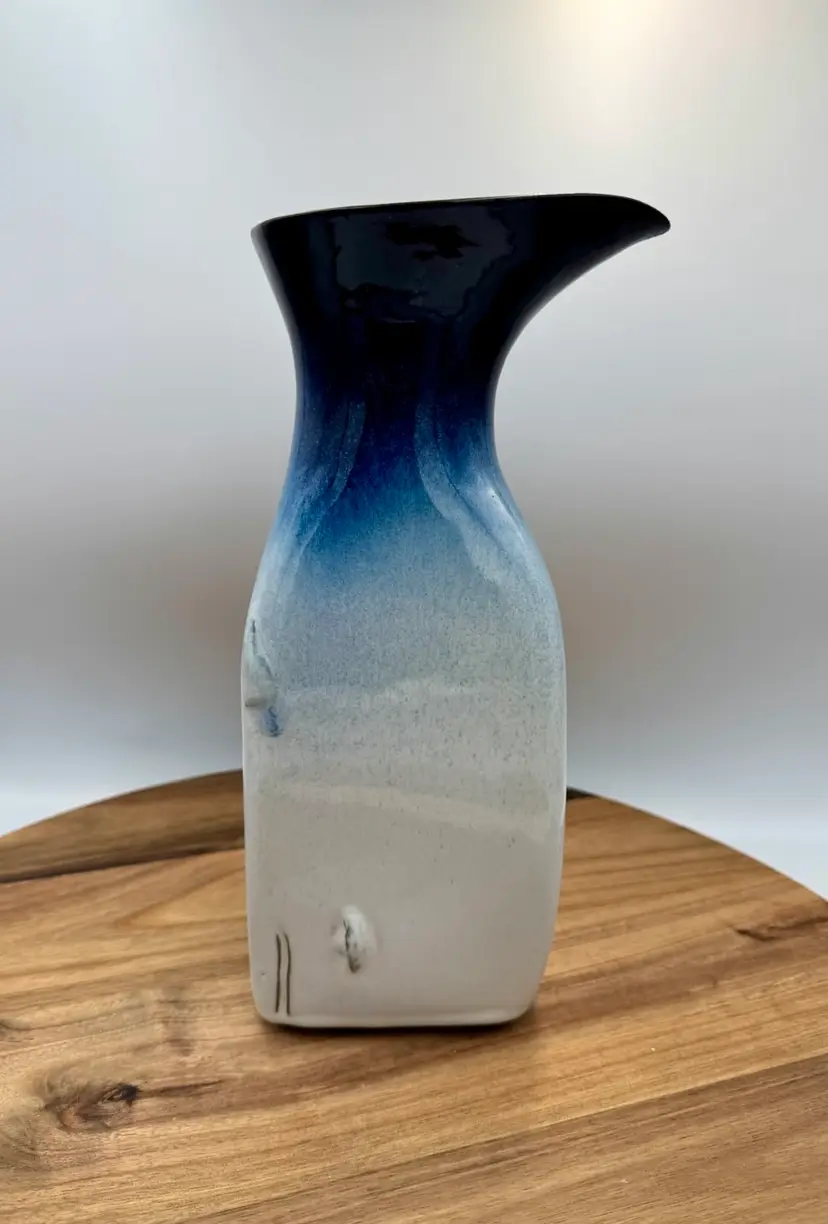 Signed Peter Pots Pottery Whale Pitcher