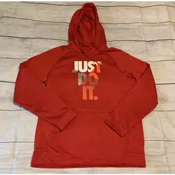 Nike Therma Just Do It Mens Size Large Pull Over Hoodie Red 905667-657
