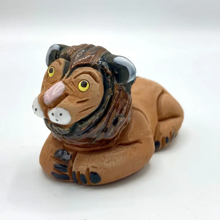 Vintage Casals Goofy Eye Lion Weirdo, Peru Carved Figurine, Signed