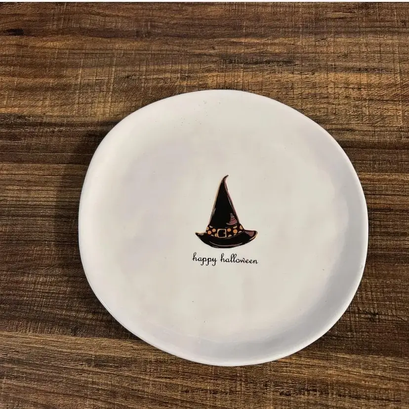 Early M Studios Magenta Exclusive Rae Dunn Happy Halloween Appetizer Plate