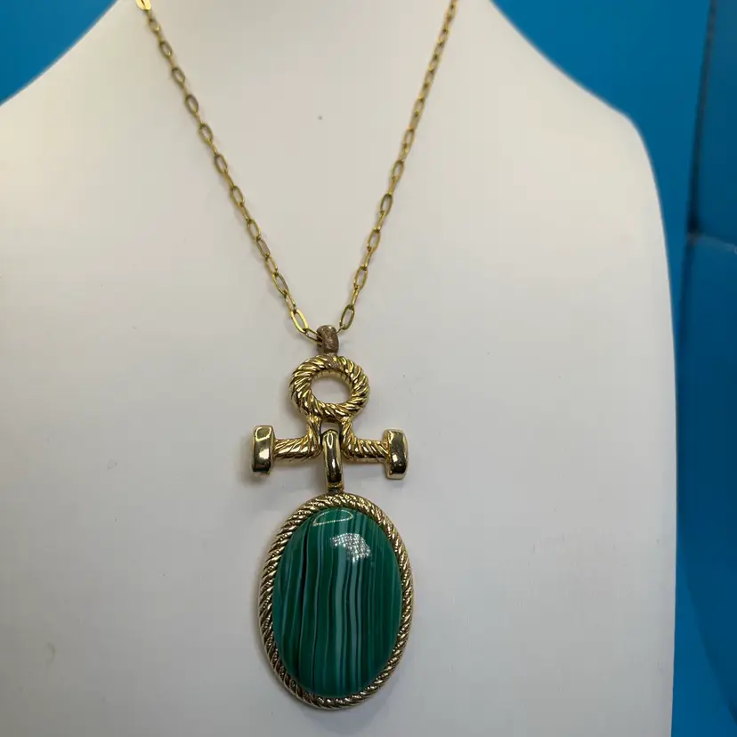 Malachi Gold Tone Necklace 16” Chain