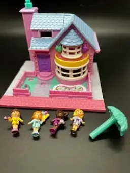 Polly Pocket Bay Window House w/ Working Lights, Complete
