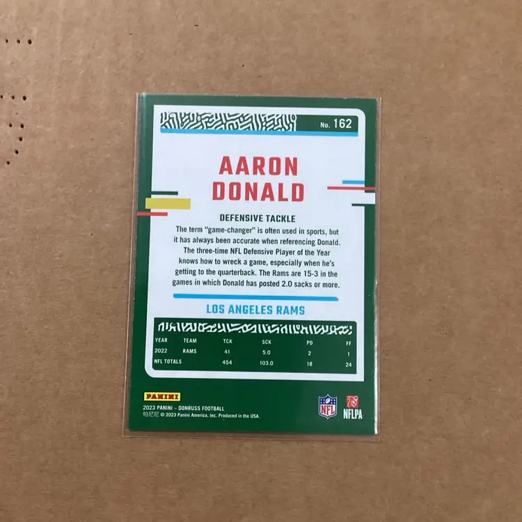 2023 Donruss Press Proof Blue Aaron Donald Los Angeles Rams #162