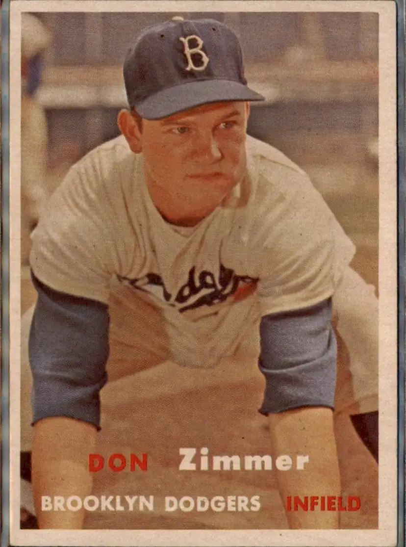 1957 Topps #284 Don Zimmer - ( pk1 ) - Brooklyn Dodgers