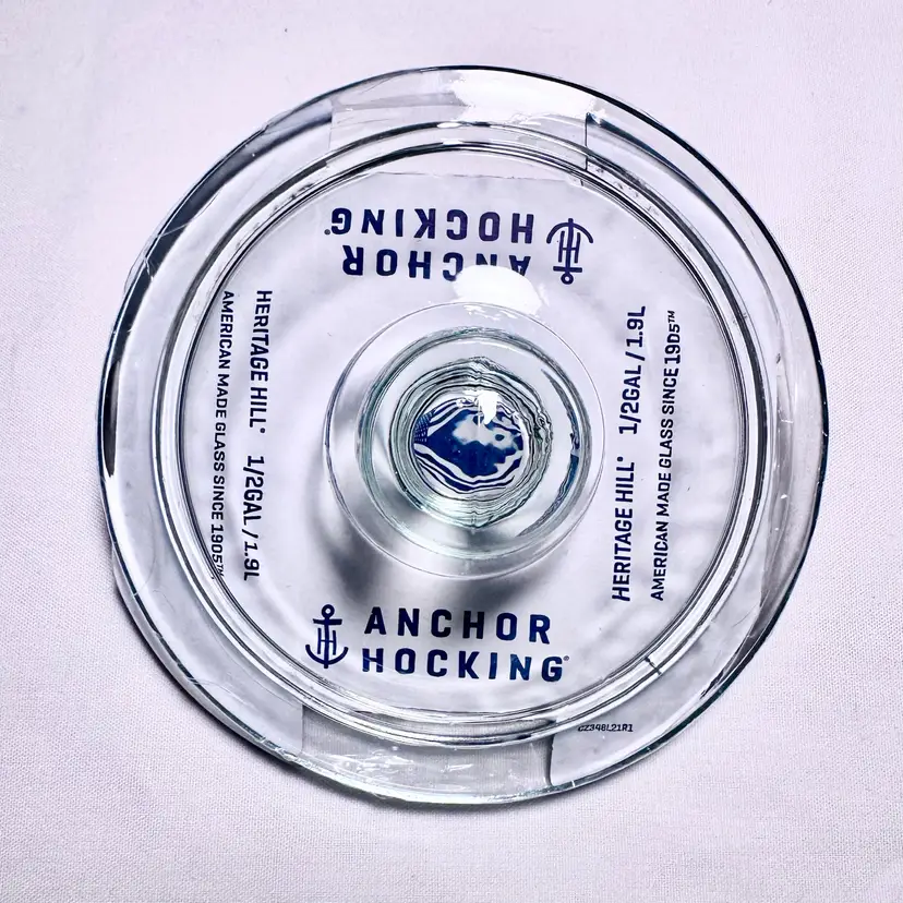 Anchor Hocking Heritage Hill 1/2 Gallon Glass Jar Replacement Lid NEW 5 5/8 D
