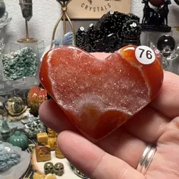 Druzy Carnelian Heart # 76