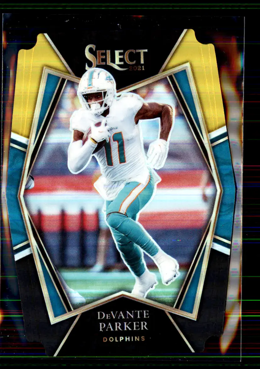 Devante Parker 2021 Panini Select Black & Gold Prizm Die Cut #122 - Miami Dolphins - (147-4)