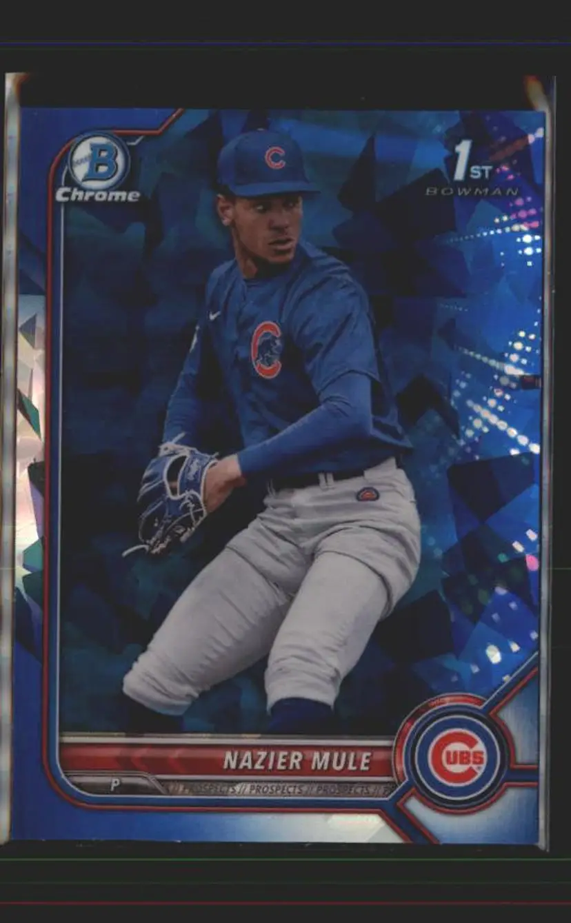 2022 Bowman Draft Sapphire Edition #BDC-77 Nazier Mule - (137) - Chicago Cubs