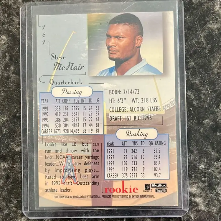 Steve Mcnair Rookie Skybox #161