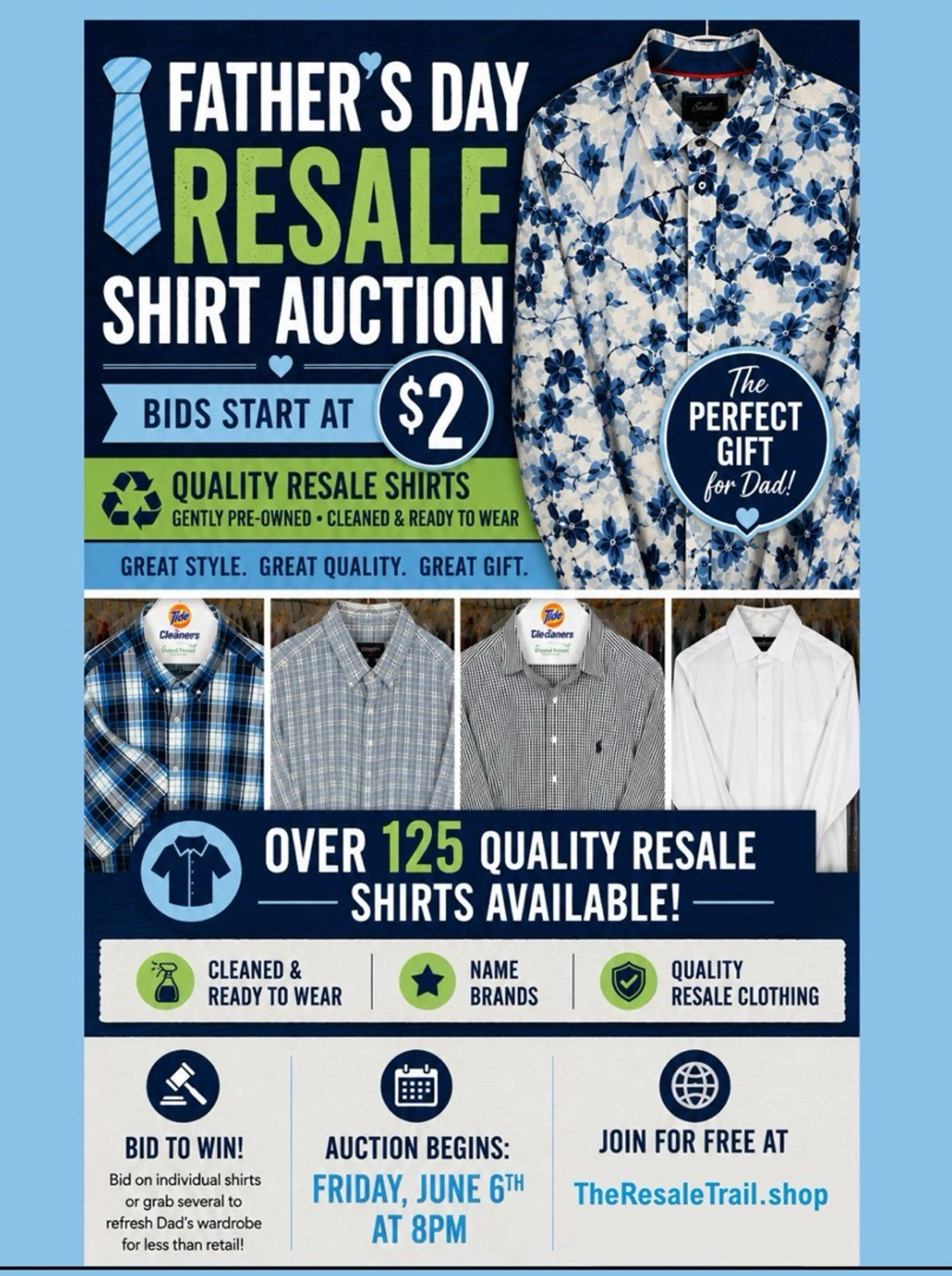 Men’s Resale Shirt Live Auction 