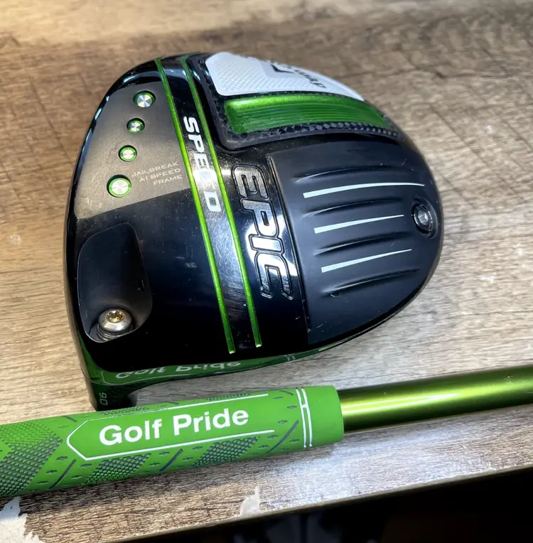 Callaway Epic Speed LH 9 Degree Driver Greenout w/ Aldila NV 65G Stiff Graphite