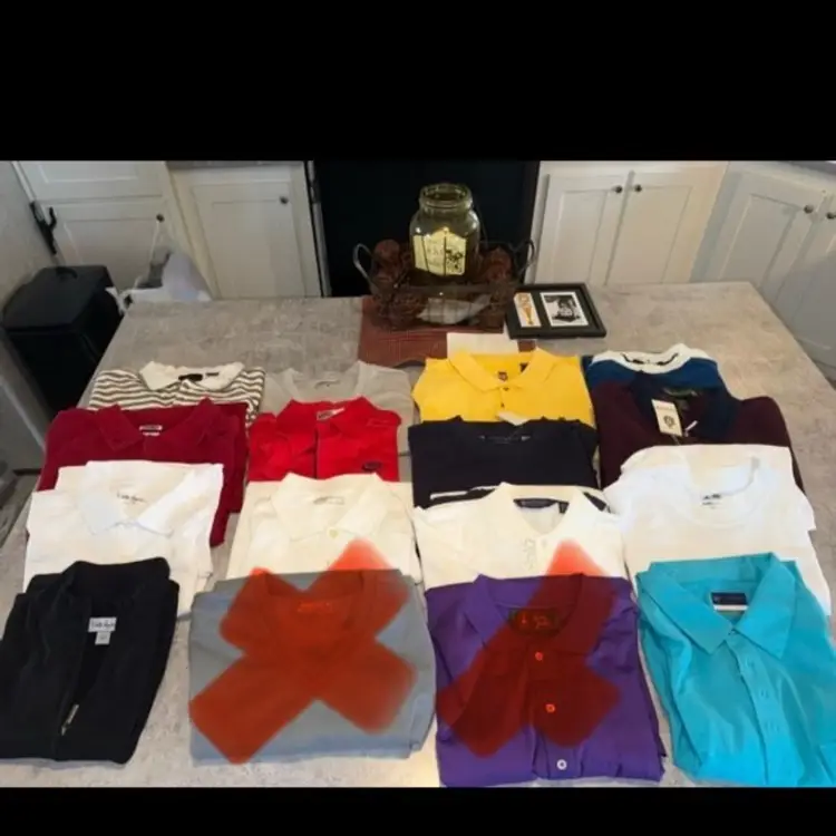 14 Vintage Golf Shirt Lot Greg Norman, Jack, Nicholas, Adidas, Nike, and more