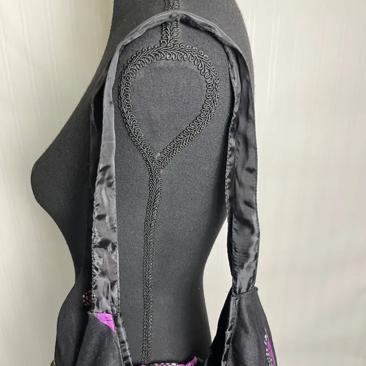 Women's Butterfly Novelty Print Black Shoulder Tote Bag Indy Groovy Feminine