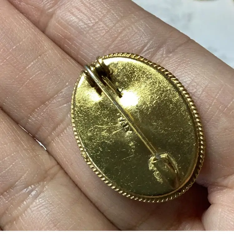 Vintage Micromosaic Brooch 1”