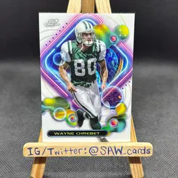 Wayne Chrebet 2023 Topps Chrome Cosmic White Hole New York Jets