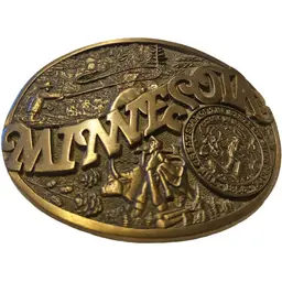 Brass Minnesota Seal Belt Buckle Award Design Medals First Edition