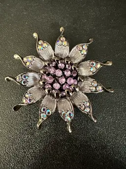 Vintage Cookie Lee Lavender Brooch