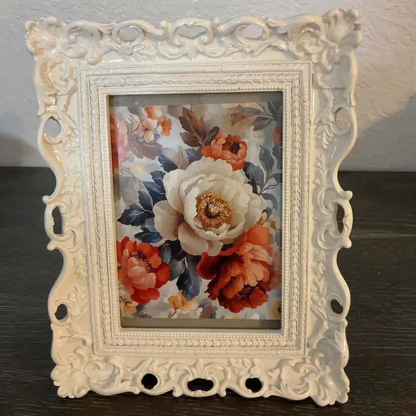 🎉CHOICE Resin Off-White Ornate Picture Frame - Price Is For One