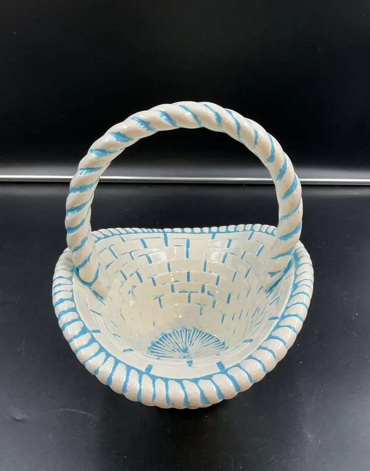 Ceramic basket perfect for Easter or all Spring