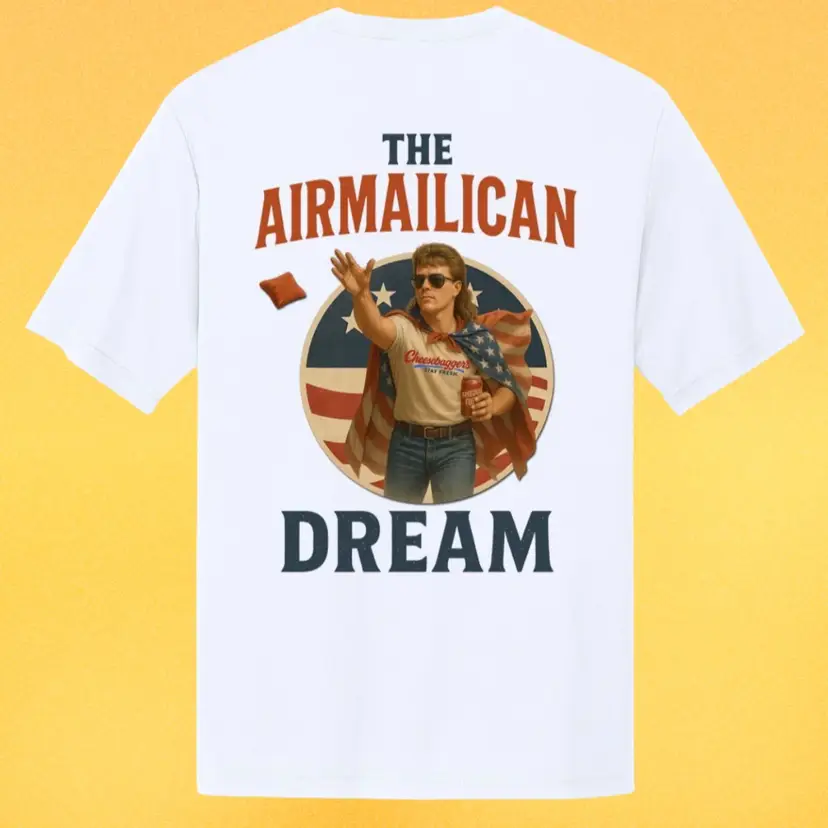 The Airmailican Dream-Cheesebaggers™ Cornhole Tee