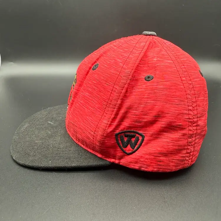 YOUTH Maryland Terrapins Hat Cap Flat Bill Red Black Turtle Sports Snapback